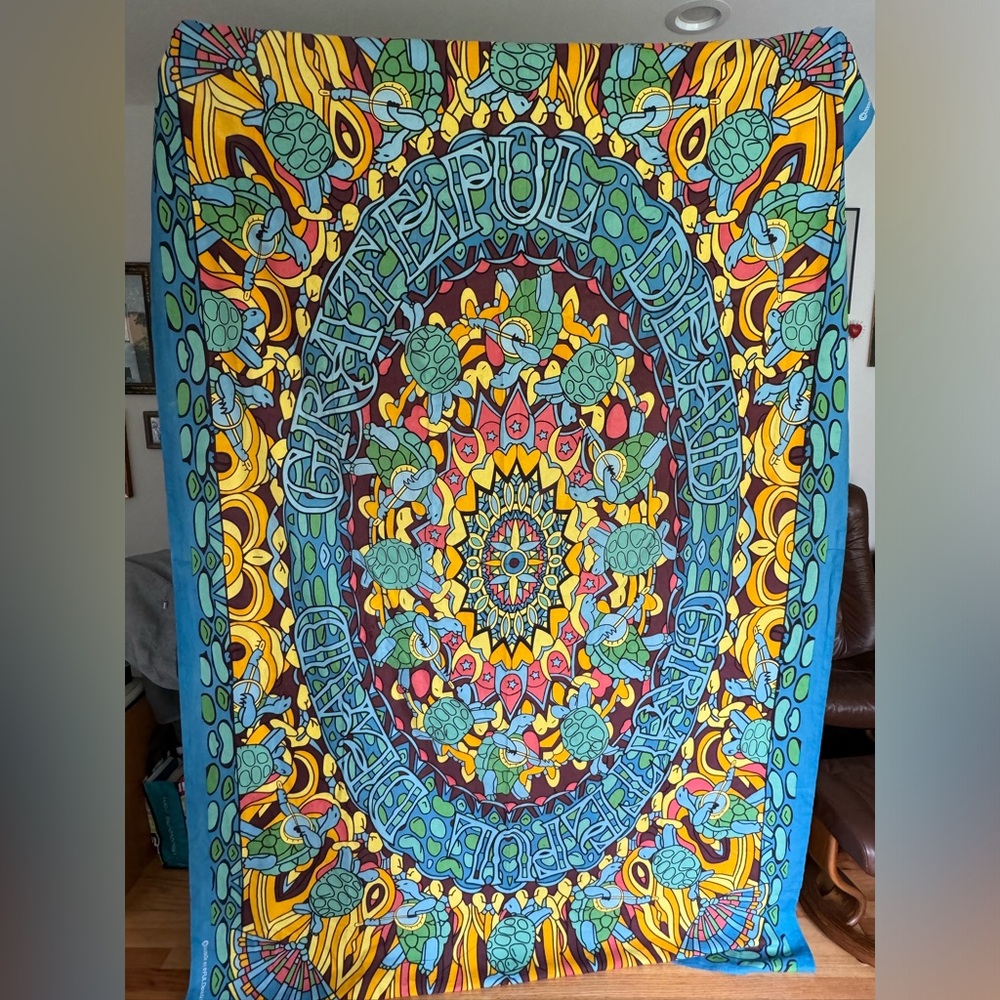 2009 55x87" Large Grateful Dead Terrapin Dance Turtles Banner Tapestry Cotton